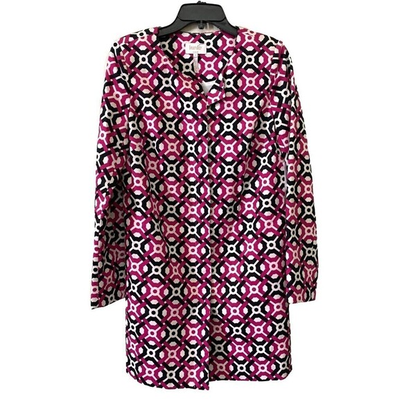 Laundry By Shelli Segal Jackets & Blazers - Laundry By Shelli Segal Womens Size 4 Multicolor Geometric Print Jacket Duster